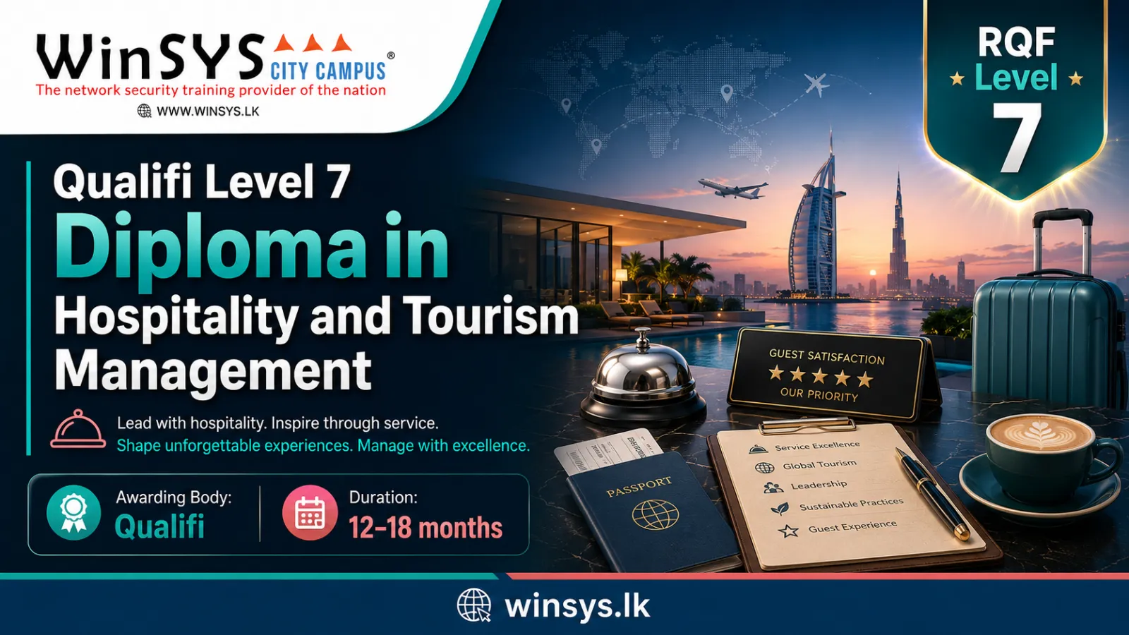 Qualifi Level 7 Diploma in Hospitality and Tourism Management